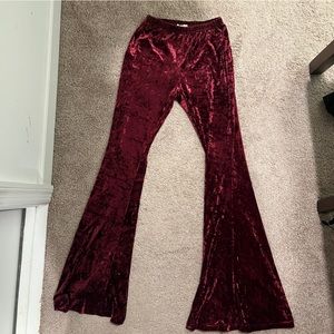 Velvet bell bottoms